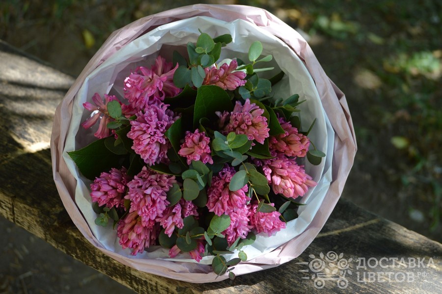 Букет Ярко-розовые гиацинты